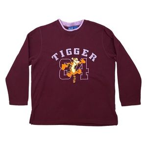 Vintage Winnie the Pooh Embroidered Tigger Fleece Sweatshirt‎ Women's Sz 14W/16W